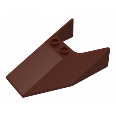 brown windscreen 6 x 4 x 1 1 3 with bottom tabs and hollow studs