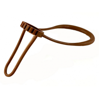 brown belville horse bridle - flexible rubber