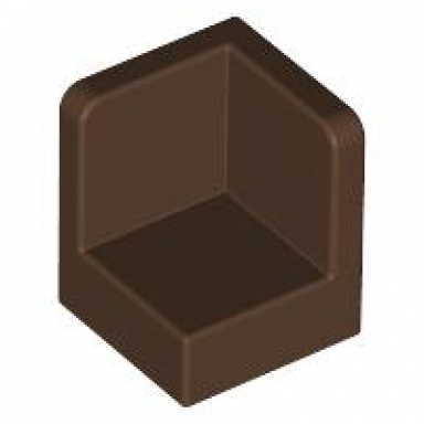 brown panel 1 x 1 x 1 corner