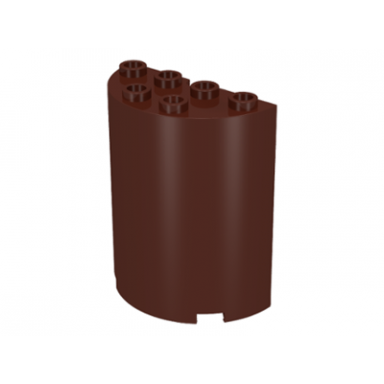 brown cylinder half 2 x 4 x 4