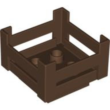 brown duplo container wooden-style crate