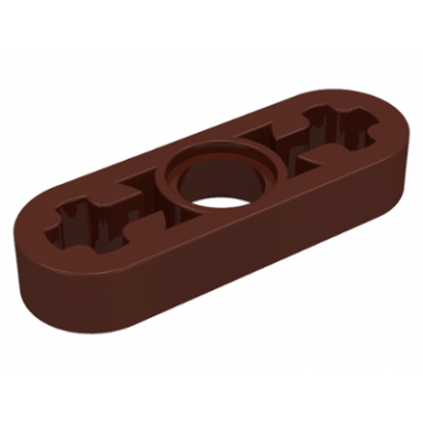 brown technic liftarm thin 1 x 3 - axle holes