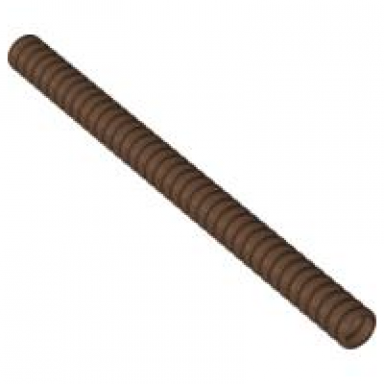 brown hose ribbed 7mm d 13l 10.4cm