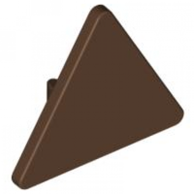 brown road sign 2 x 2 triangle with clip
