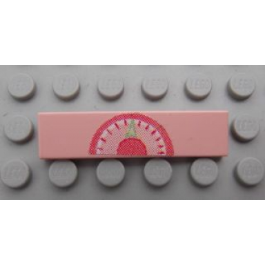 light salmon tile 1 x 4 with weight scale pattern sticker - set 3242