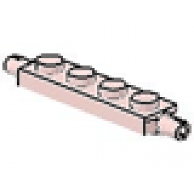 light salmon plate modified 1 x 4 with wheels holder