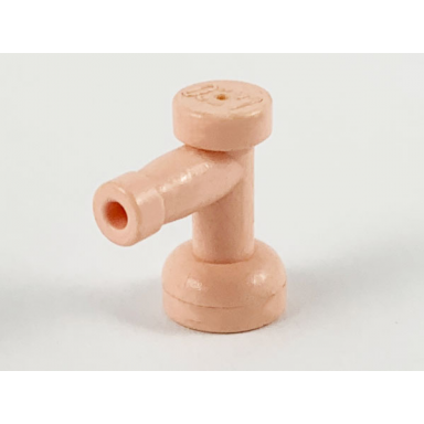 light salmon tap 1 x 1 with hole in nozzle end