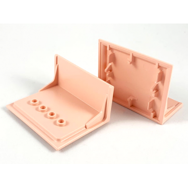 light salmon scala wall shelf 6 x 3 x 4