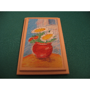 light salmon scala wall panel 6 x 10 with red vase with flowers pattern sticker - set 3290