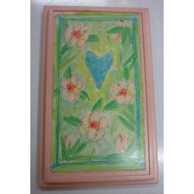 light salmon scala wall panel 6 x 10 with heart and flowers pattern sticker - sets 3119 3200