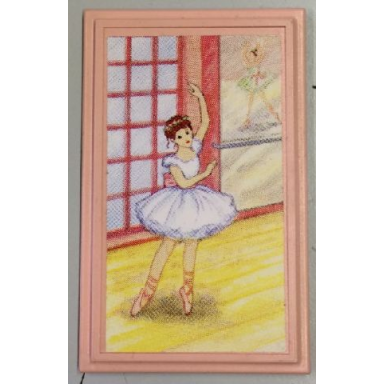 light salmon scala wall panel 6 x 10 with ballerina pattern sticker - set 3270