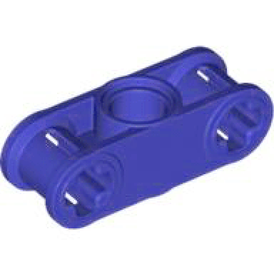 violet technic axle and pin connector perpendicular 3l with center pin hole