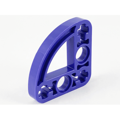 violet technic liftarm modified l-shape quarter ellipse thin 3 x 3