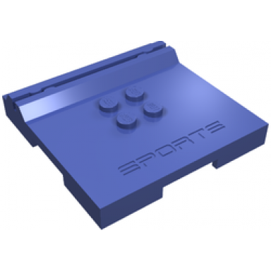 violet tile modified 6 x 6 x 2 3 with 4 studs and debossed sports logo