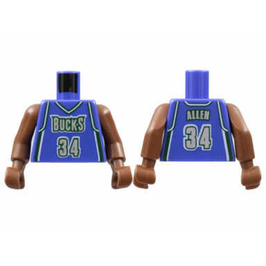 torso nba milwaukee bucks 34 allen pattern brown nba arms