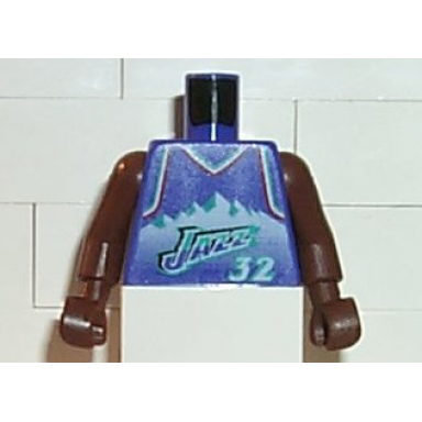 torso nba utah jazz 32 pattern brown nba arms