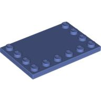 medium violet tile modified 4 x 6 with studs on edges
