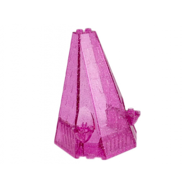 glitter trans-dark pink tower roof 6 x 8 x 9