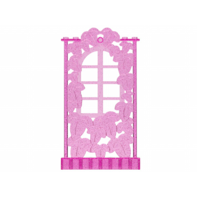 glitter trans-dark pink belville wall ivy wall with window 1 x 8 x 12