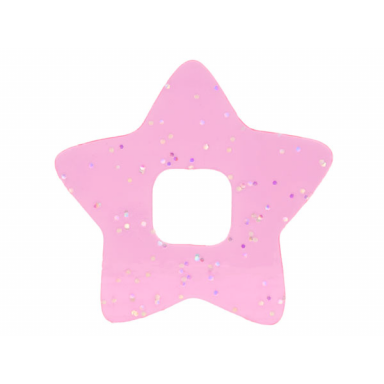 glitter trans-dark pink clikits icon accent plastic star 3 1 4 x 3 1 4