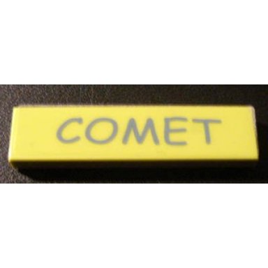 medium lime tile 1 x 4 with comet pattern sticker - set 5941