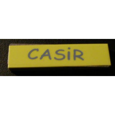 medium lime tile 1 x 4 with casir pattern sticker - set 5941