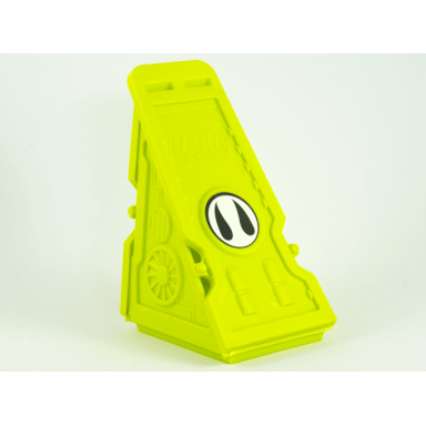 medium lime vehicle racer launcher with snake logo and stat card on inside pattern stickers - set 4577