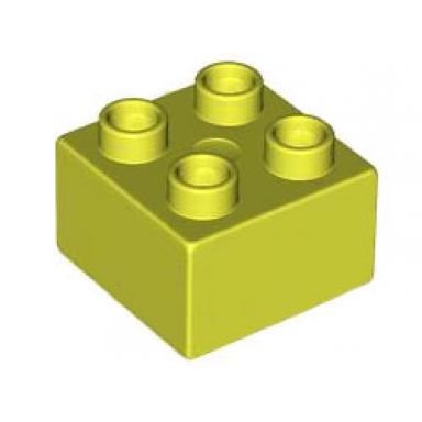 medium lime duplo brick 2 x 2