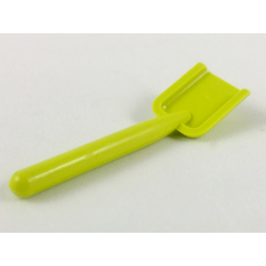 medium lime minifigure utensil shovel spade - handle with round end