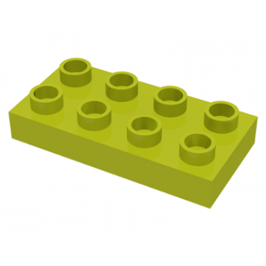 medium lime duplo plate 2 x 4 x 1 2 thick