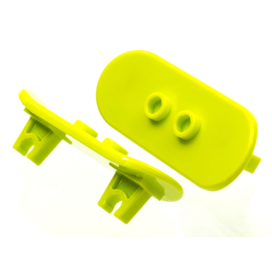 medium lime minifigure utensil skateboard with mag wheel holders
