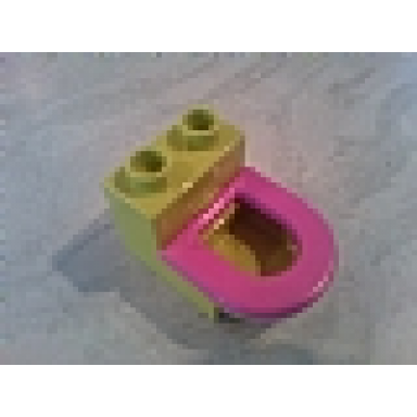 medium lime duplo furniture toilet with dark pink seat 4911 4912