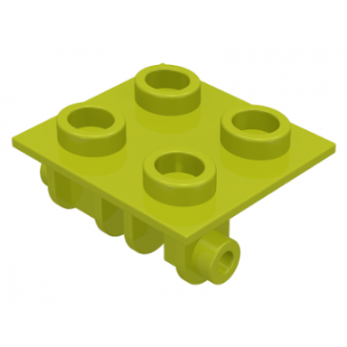 medium lime hinge brick 2 x 2 top plate
