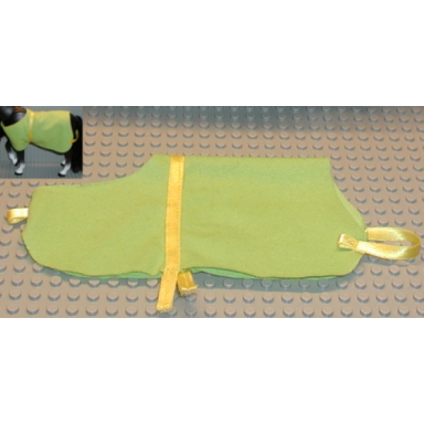 medium lime scala horse blanket with yellow ribbons