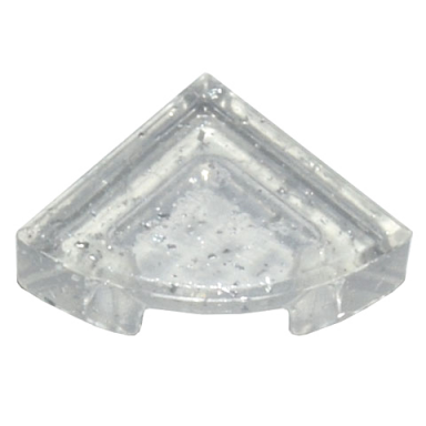 glitter trans-clear tile round 1 x 1 quarter