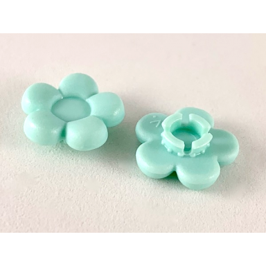 aqua clikits icon flower 5 petals 2 x 2 small with pin frosted solid and transparent colors