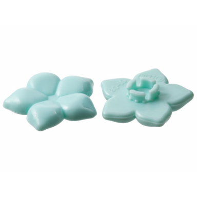 aqua clikits icon flower 5 pointed petals 2 x 2 large with pin