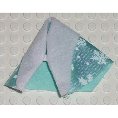 aqua belville clothes shawl fur trimmed with snowflake pattern