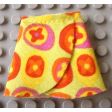 light lime scala clothes female skirt short with dark pink orange red and yellow xs and os pattern
