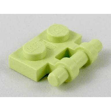 light lime plate modified 1 x 2 with bar handle on side - free ends