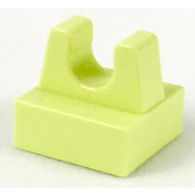 light lime tile modified 1 x 1 with clip
