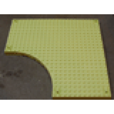 light lime brick modified 24 x 24 without 12 x 12 quarter circle with peg at each corner