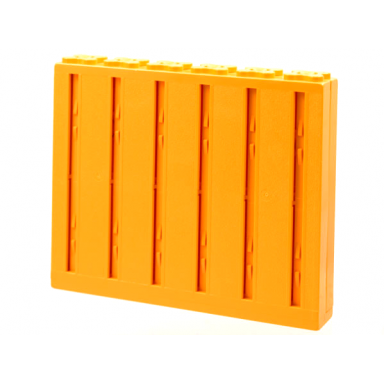 light orange scala wall vertical grooved 12 x 2 x 8