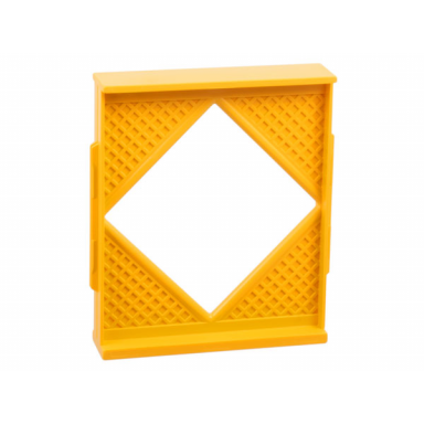 light orange scala wall diamond shaped window 8 x 2 x 8