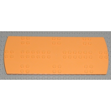 light orange scala tile 8 x 20 x 2 3 round ends with studs