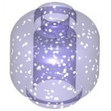 glitter trans-purple minifigure head plain