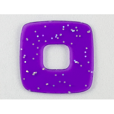 glitter trans-purple clikits icon accent plastic square 2 1 2 x 2 1 2