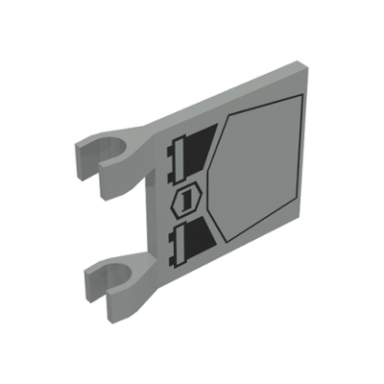 light gray flag 2 x 2 square with black sw mini at-st pattern