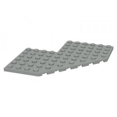 light gray wedge plate 10 x 10 with 4 x 4 cutout and cut corner