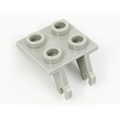 light gray plate modified 2 x 2 thin with plane single wheel holder
